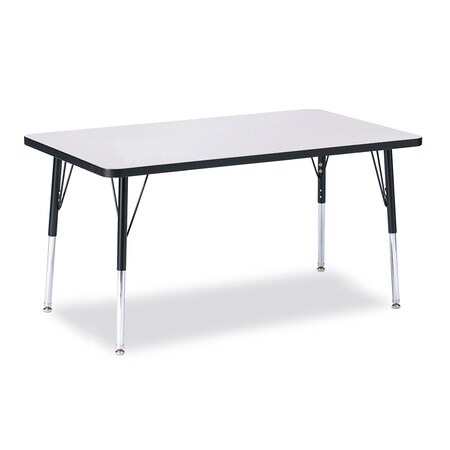 Jonti-Craft Berries Rectangle Activity Table, 30 in. x 48 in., A-height, Freckled Gray/Black/Black 6473JCA180
